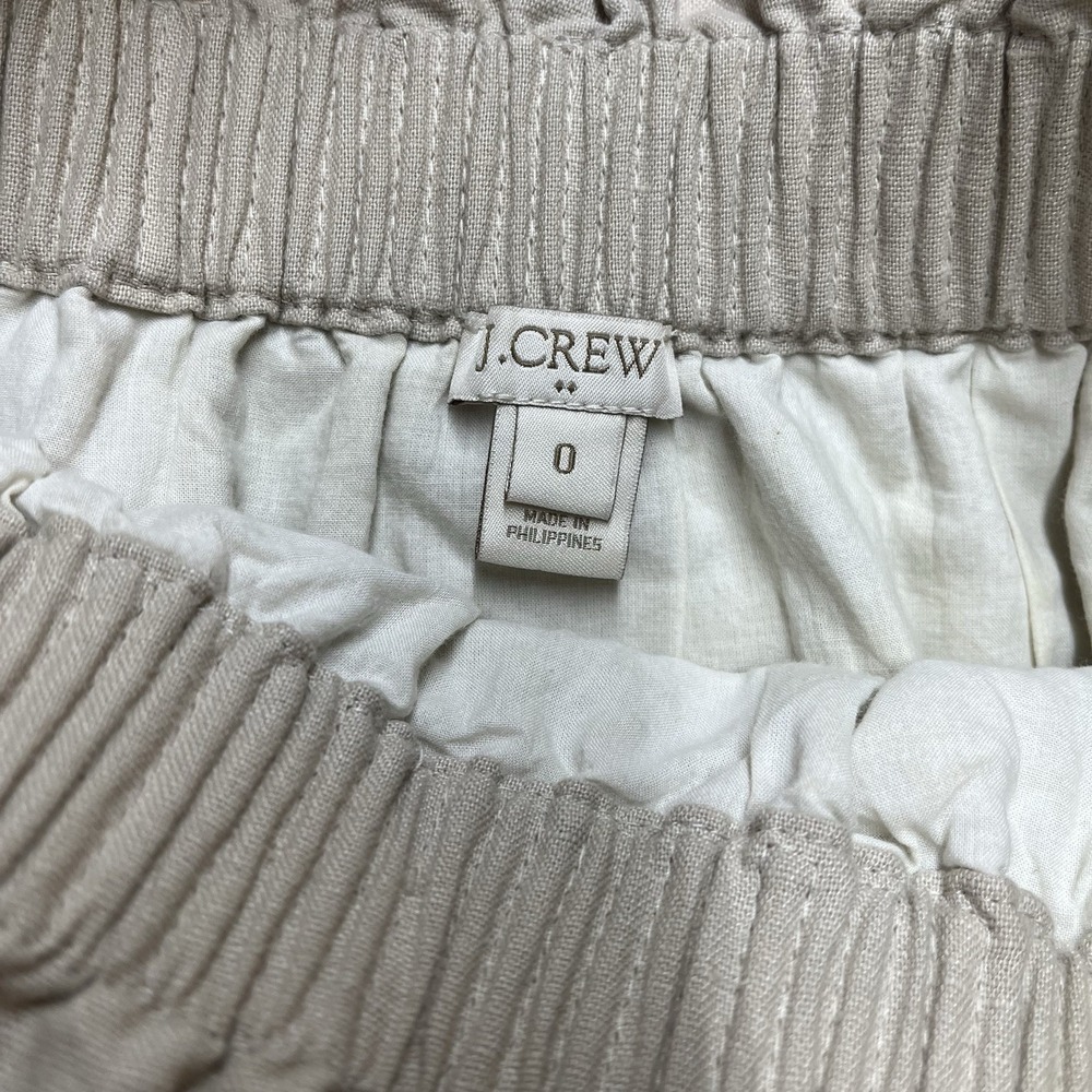J Crew Pull On Linen Blend Skirt Womens 0 Coastal Summer Beach Resort Island - Picture 4 of 10